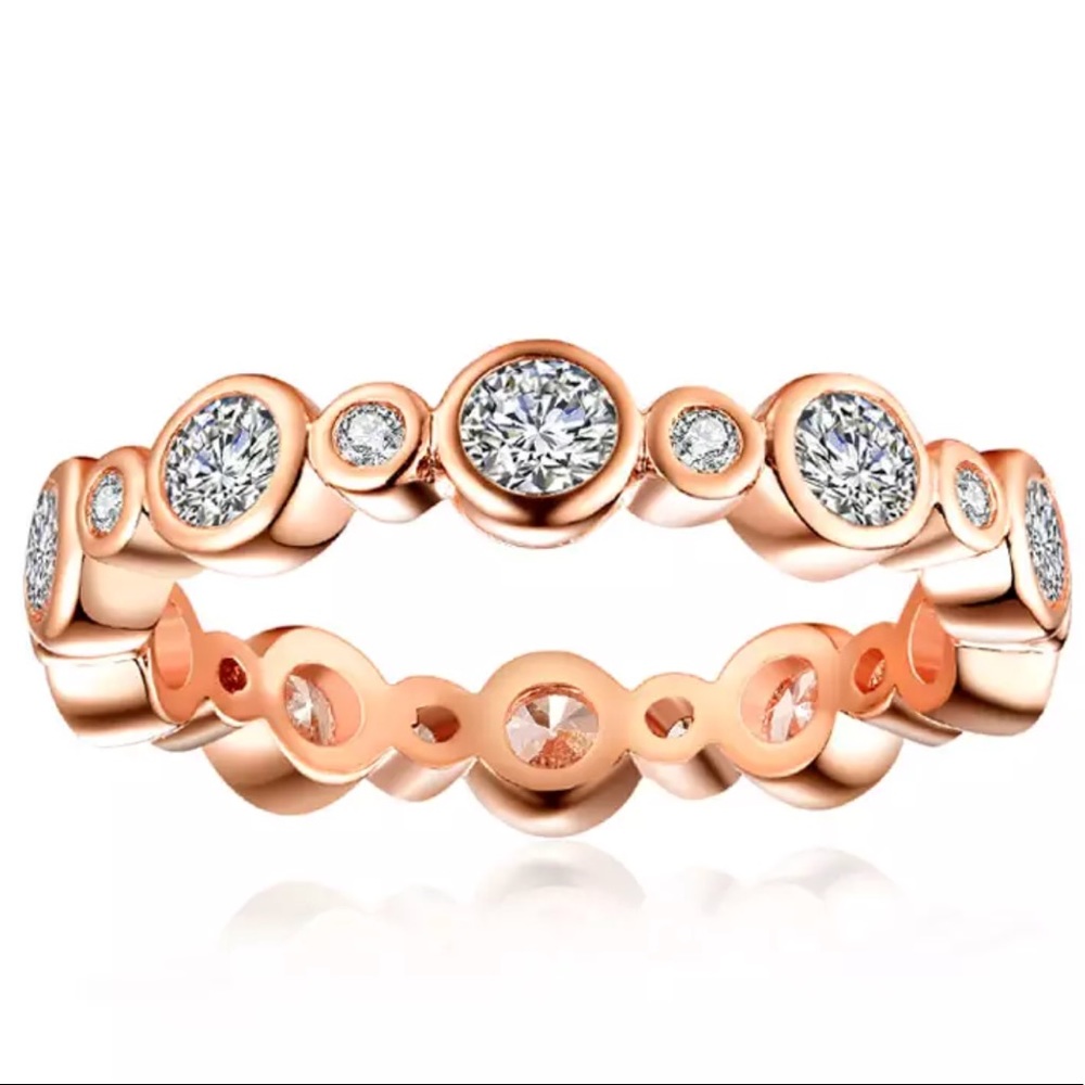 Infinity CZ Crystal Ring New 5-10